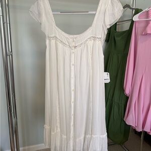Free People White Mini Dress